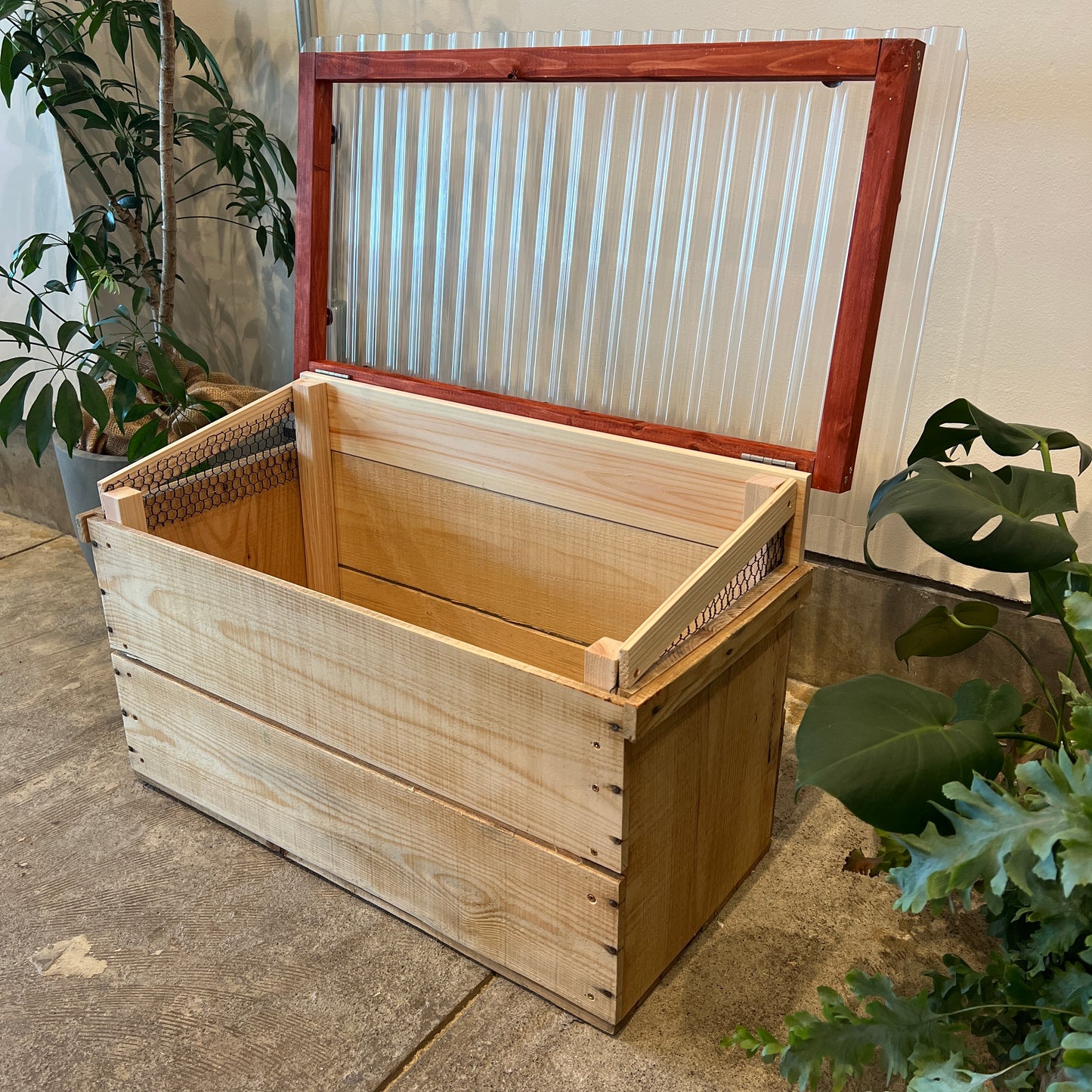 キエーロ りんご箱コンポスト(サイド網つき)3色展開